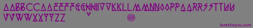 Munk5Black-Schriftart – Violette Schriften auf grauem Hintergrund