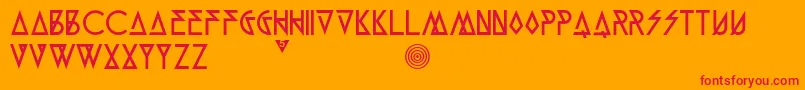 Munk5Black Font – Red Fonts on Orange Background