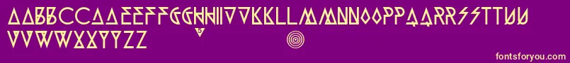 Munk5Black Font – Yellow Fonts on Purple Background