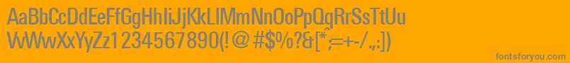 Saiba mais sobre a fonte UniversalcondbNormal Fonte UniversalcondbNormal – fontes cinzas em um fundo laranja