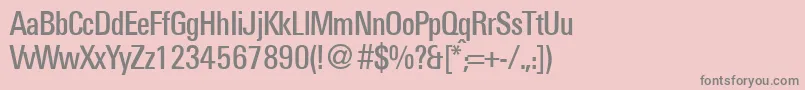 UniversalcondbNormal Font – Gray Fonts on Pink Background