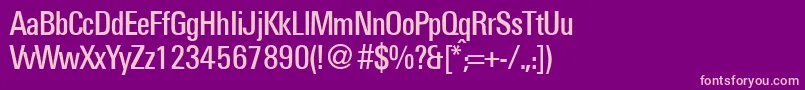 UniversalcondbNormal Font – Pink Fonts on Purple Background