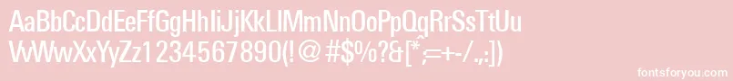 UniversalcondbNormal Font – White Fonts on Pink Background