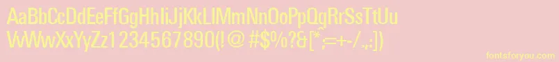 UniversalcondbNormal Font – Yellow Fonts on Pink Background