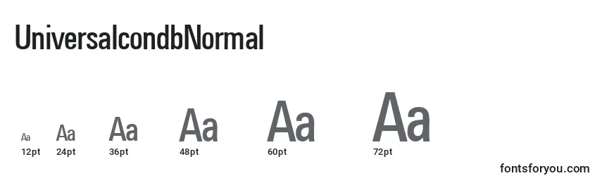 UniversalcondbNormal Font Sizes