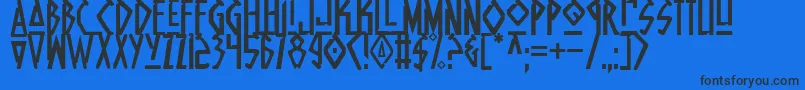 Native Font – Black Fonts on Blue Background