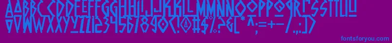 Native Font – Blue Fonts on Purple Background