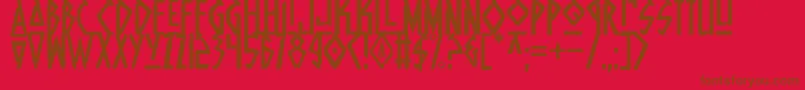 Native Font – Brown Fonts on Red Background