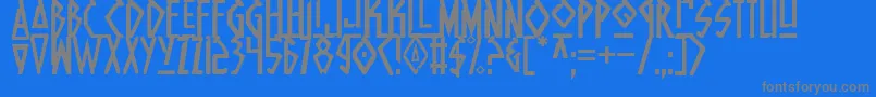 Native Font – Gray Fonts on Blue Background