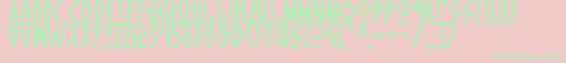 Native Font – Green Fonts on Pink Background