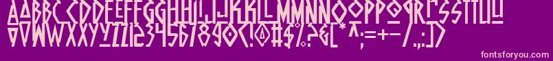Native Font – Pink Fonts on Purple Background