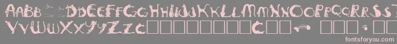 Pussyfoo Font – Pink Fonts on Gray Background