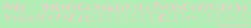 Pussyfoo Font – Pink Fonts on Green Background