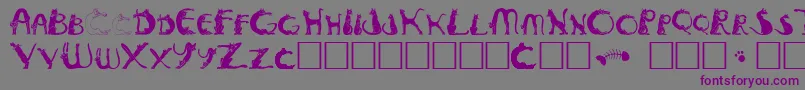 More about Pussyfoo Font Pussyfoo Font – Purple Fonts on Gray Background