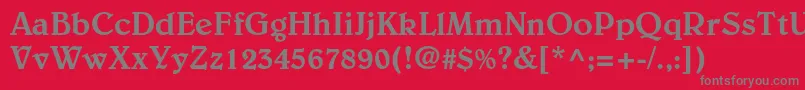 BelwestdMedium Font – Gray Fonts on Red Background
