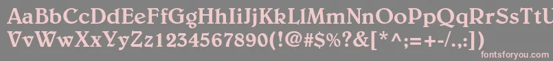 BelwestdMedium Font – Pink Fonts on Gray Background