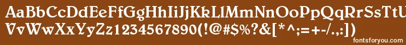 BelwestdMedium Font – White Fonts on Brown Background