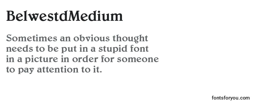 Review of the BelwestdMedium Font