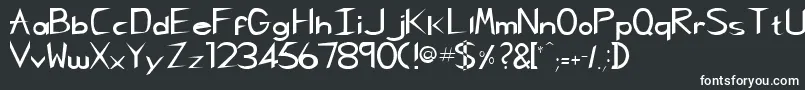RebeccaRegular Font – White Fonts on Black Background