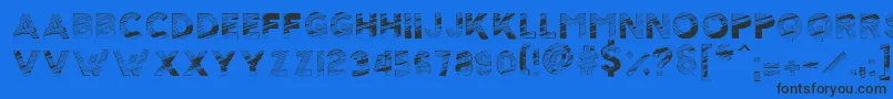 ScolarshipT Font – Black Fonts on Blue Background