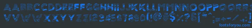 ScolarshipT Font – Blue Fonts on Black Background