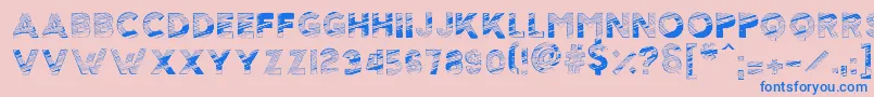 ScolarshipT Font – Blue Fonts on Pink Background