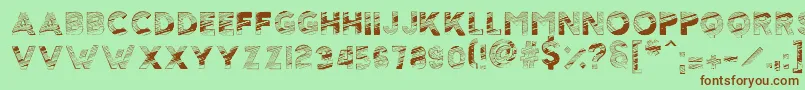 ScolarshipT Font – Brown Fonts on Green Background