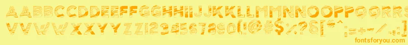 ScolarshipT Font – Orange Fonts on Yellow Background