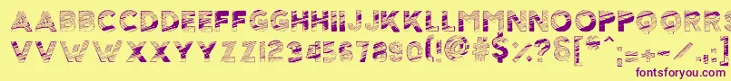 ScolarshipT Font – Purple Fonts on Yellow Background