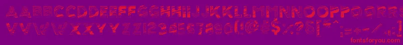 ScolarshipT-Schriftart – Rote Schriften auf violettem Hintergrund