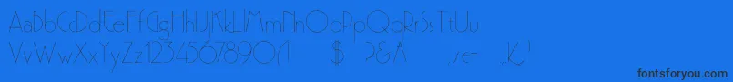 Шрифт NewClassic – чёрные шрифты на синем фоне