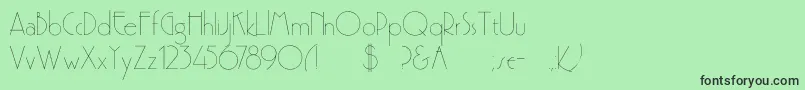 NewClassic-fontti – mustat fontit vihreällä taustalla