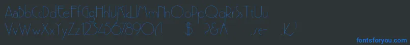 NewClassic-fontti – siniset fontit mustalla taustalla