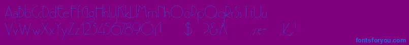 NewClassic Font – Blue Fonts on Purple Background