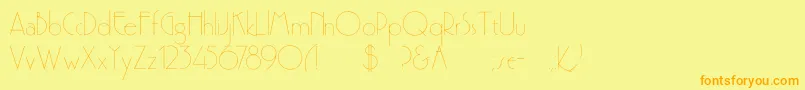 NewClassic Font – Orange Fonts on Yellow Background