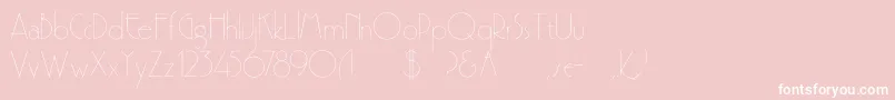 フォントNewClassic – ピンクの背景に白い文字