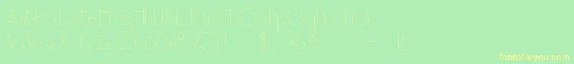 Шрифт NewClassic – жёлтые шрифты на зелёном фоне