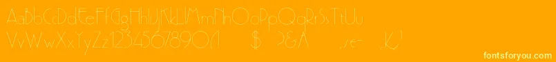 NewClassic Font – Yellow Fonts on Orange Background