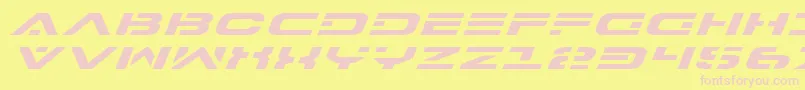 7thServiceExpandedItalic Font – Pink Fonts on Yellow Background