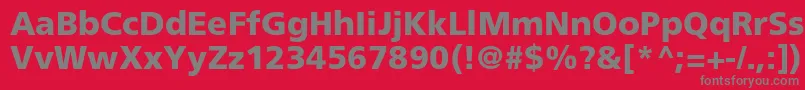 FrutigerLt75Black Font – Gray Fonts on Red Background