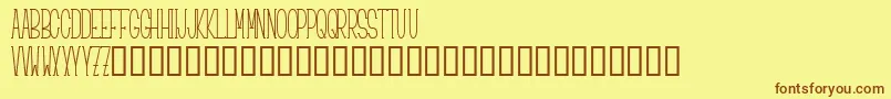 Шрифт Ciao – коричневые шрифты на жёлтом фоне
