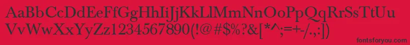 BaskervilleAZPsNormal Font – Black Fonts on Red Background