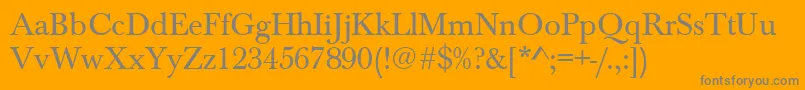 BaskervilleAZPsNormal Font – Gray Fonts on Orange Background