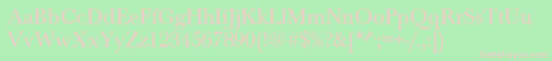 BaskervilleAZPsNormal Font – Pink Fonts on Green Background