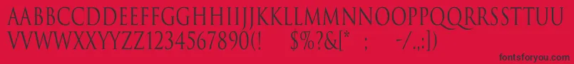 TrajanNormalCn Font – Black Fonts on Red Background