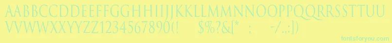More about TrajanNormalCn Font TrajanNormalCn Font – Green Fonts on Yellow Background