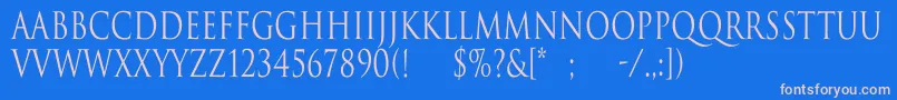 Подробнее о шрифте TrajanNormalCn Шрифт TrajanNormalCn – розовые шрифты на синем фоне