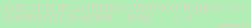 TrajanNormalCn Font – Pink Fonts on Green Background