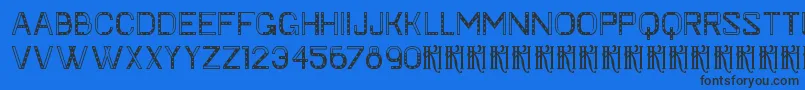 Шрифт KhFaygt – чёрные шрифты на синем фоне