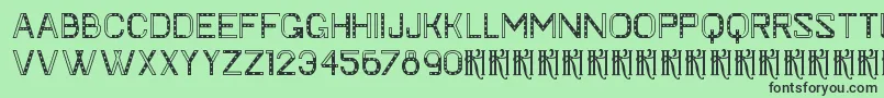 KhFaygt-fontti – mustat fontit vihreällä taustalla